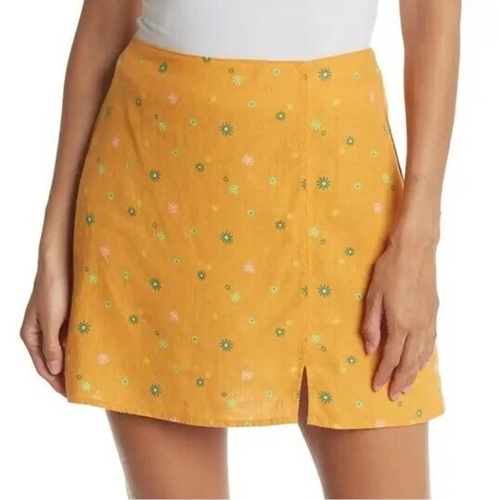 Abound Floral Yellow Skirt